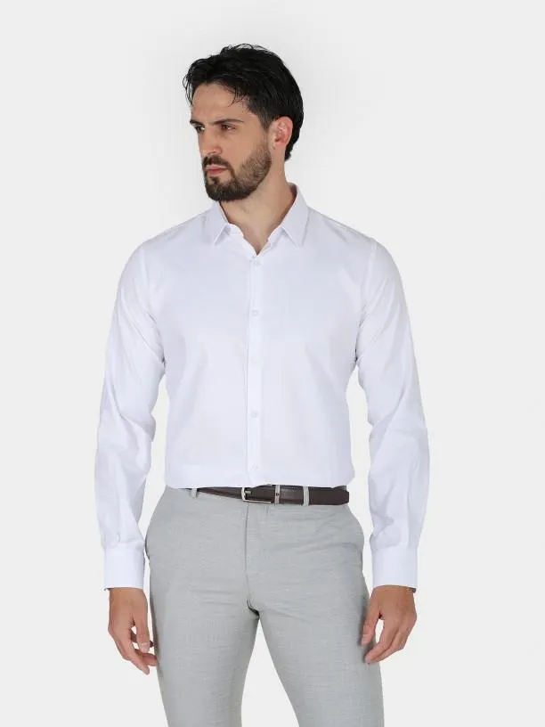 Camisa slim fit com micro padrão