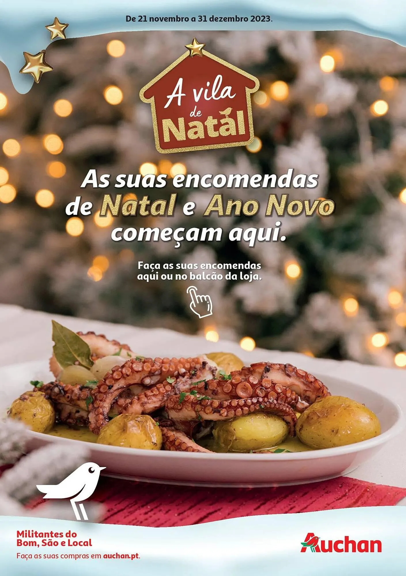 Folheto Folheto Auchan de 21 de novembro até 31 de dezembro 2023 - Pagina 1