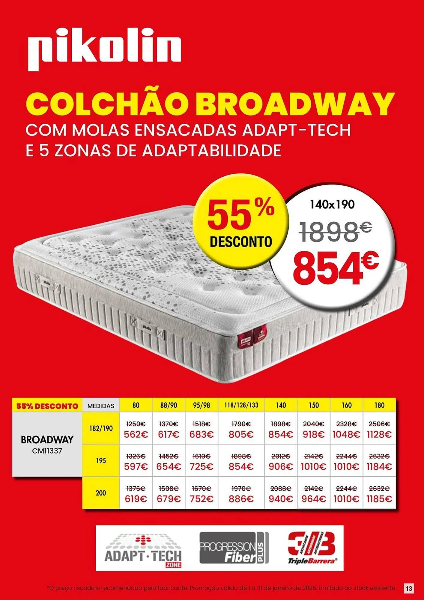 Folheto Folheto Hiper Centro do Móvel de 9 de janeiro até 31 de janeiro 2026 - Pagina 13