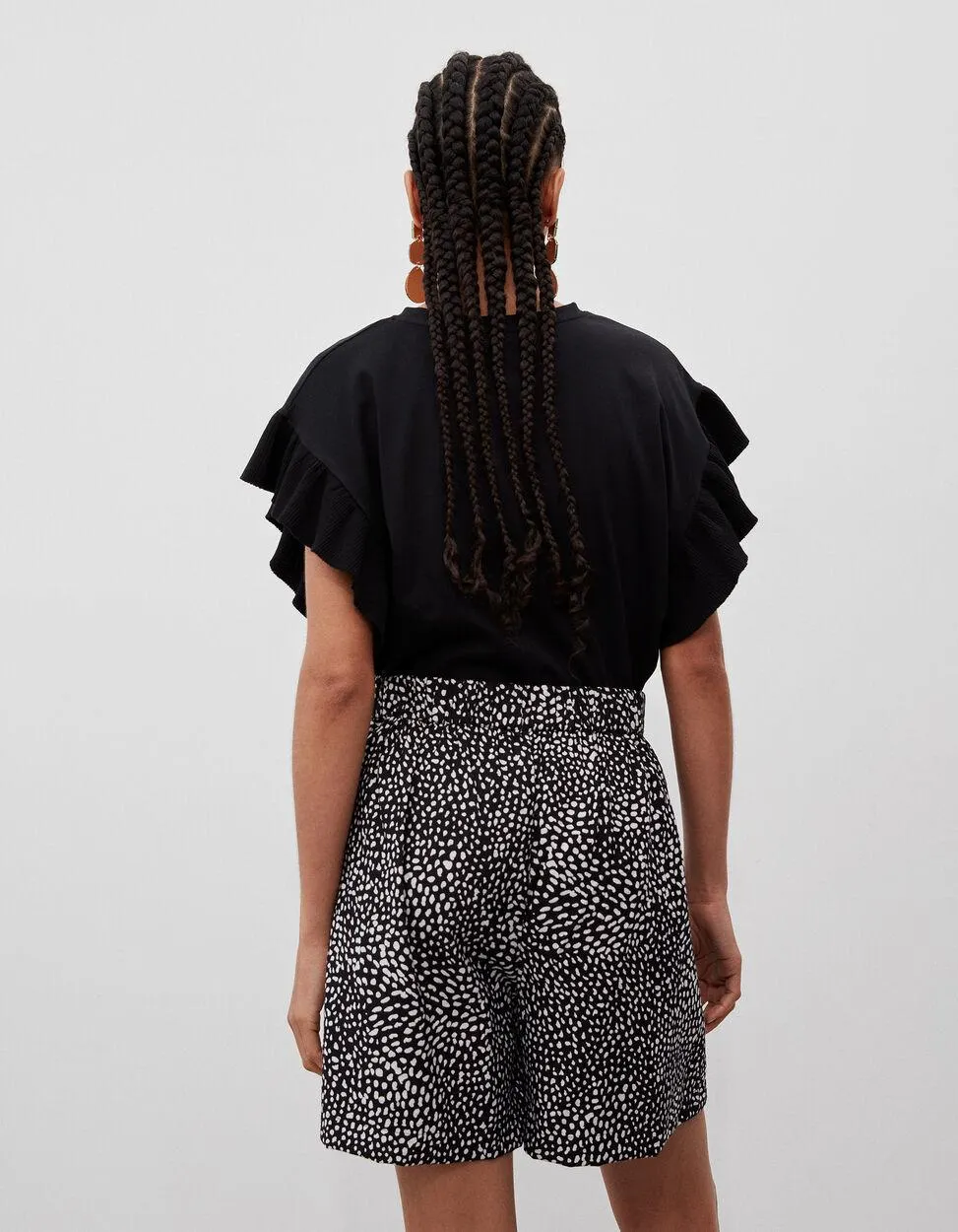 Calções Estampados, Mulher, Preto