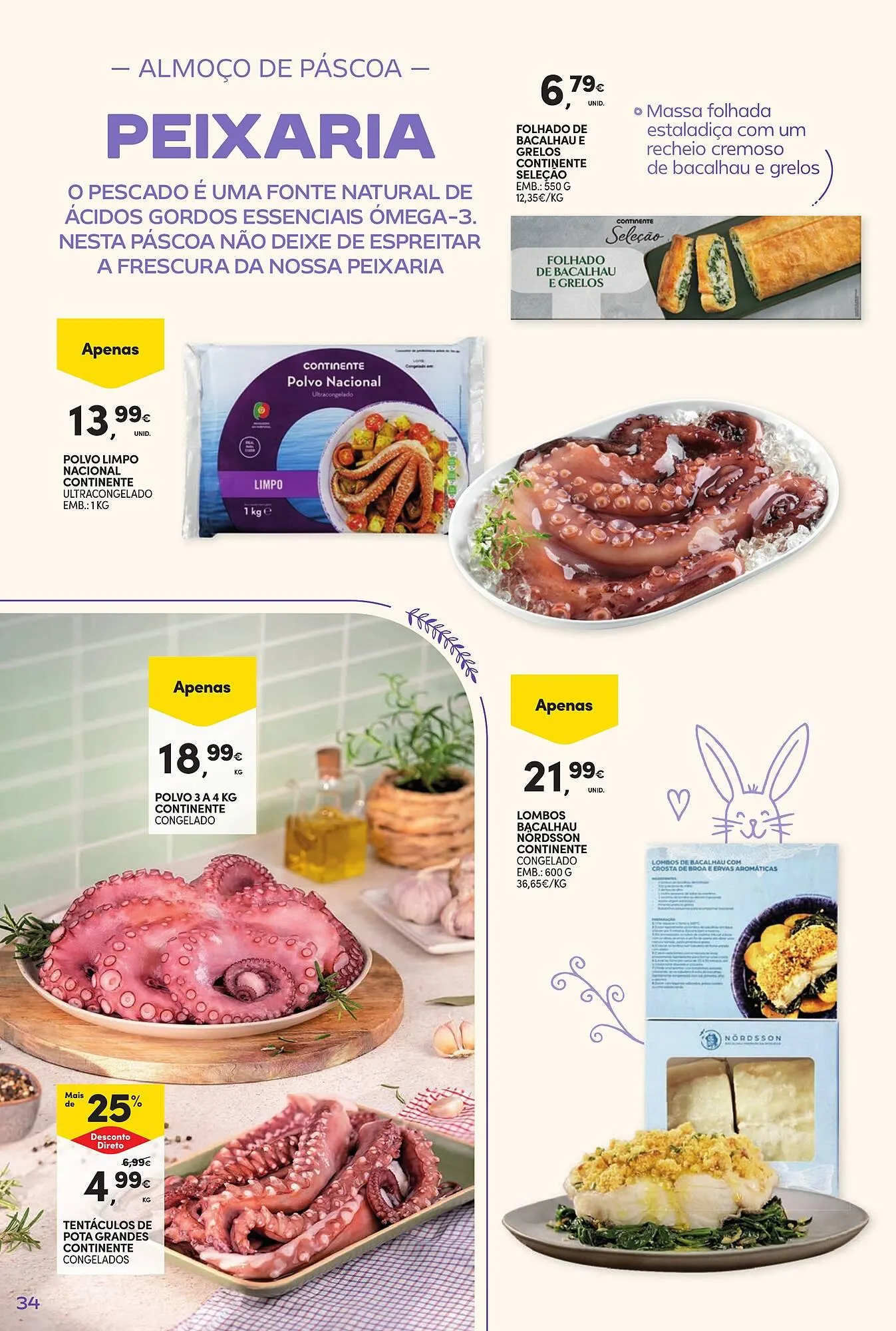 Folheto Folheto Continente de 17 de março até 5 de abril 2026 - Pagina 34