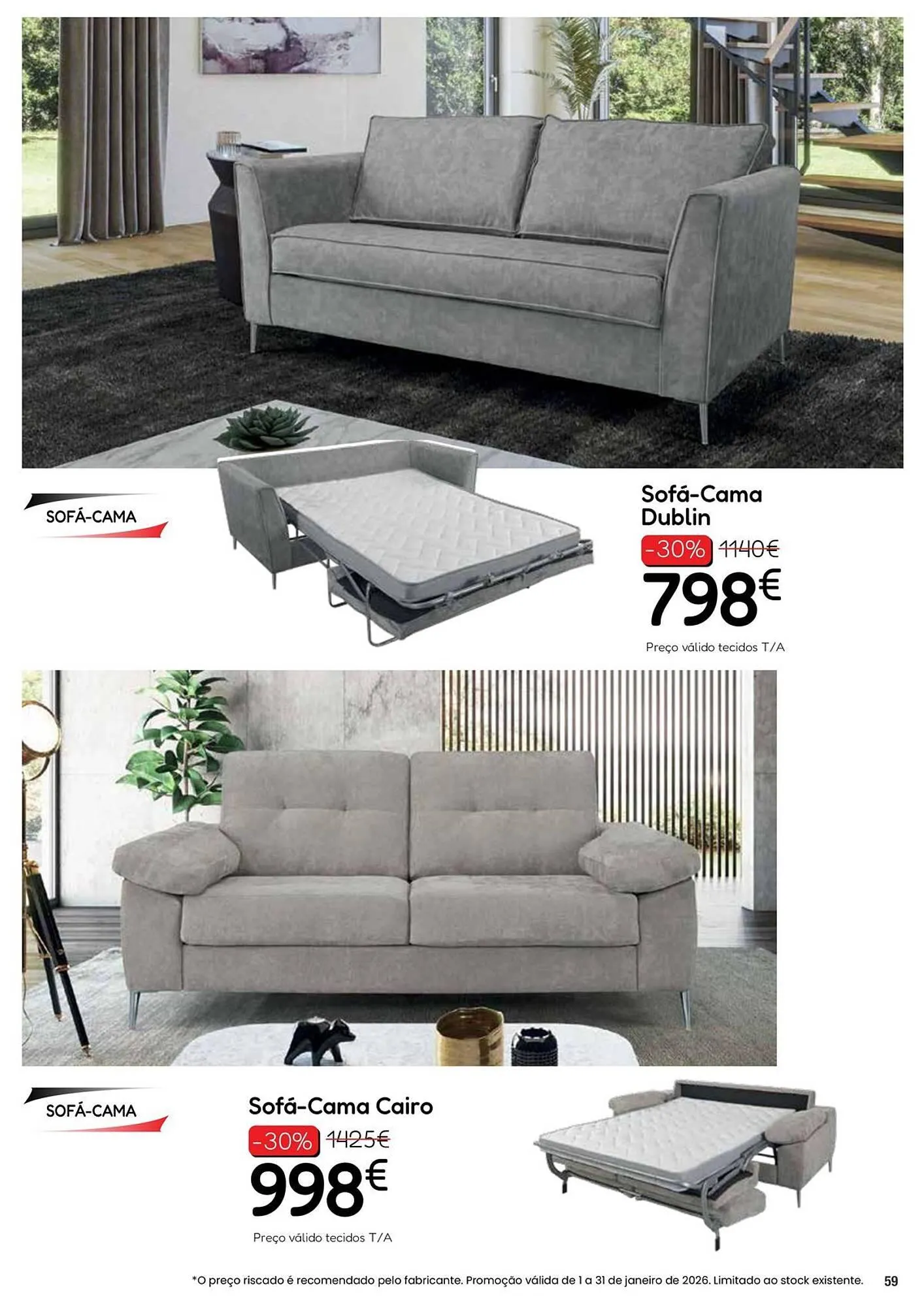 Folheto Folheto Hiper Centro do Móvel de 6 de janeiro até 31 de janeiro 2026 - Pagina 59