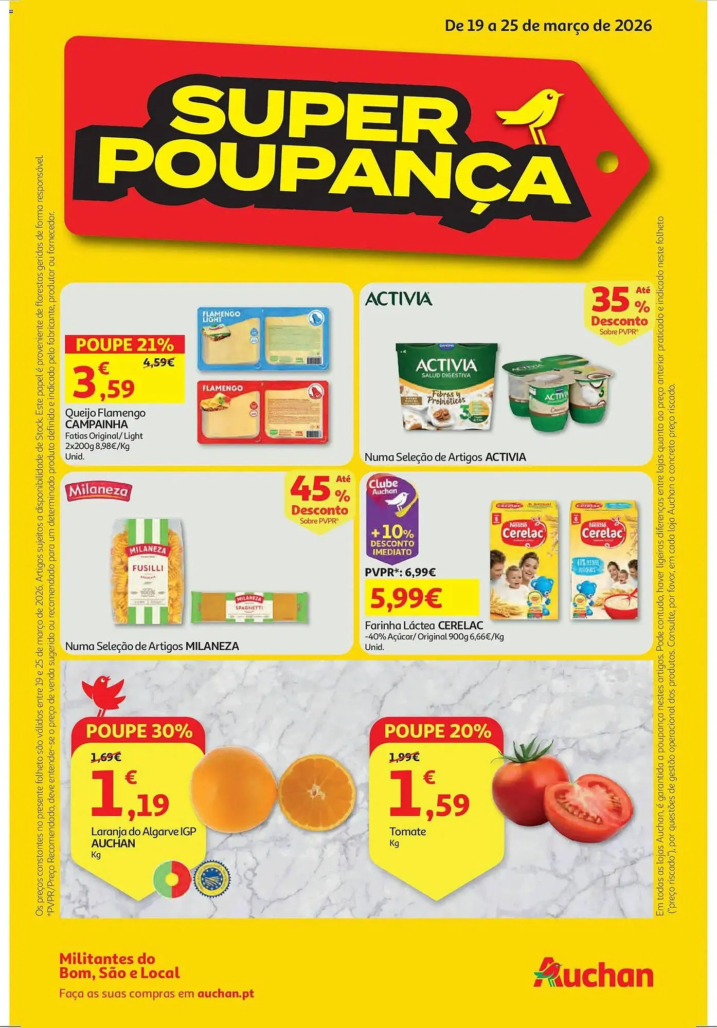 Folheto Folheto Auchan de 19 de março até 26 de março 2026 - Pagina 1