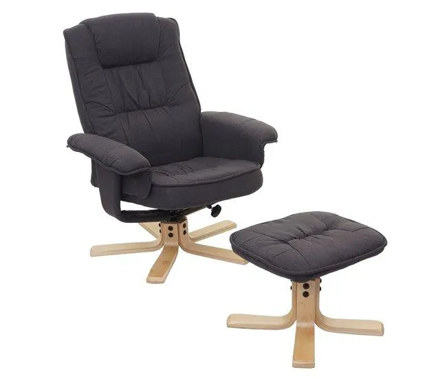 Poltrona relax reclinável giratória 360° com banco em tecido cinza escuro 04_0001952