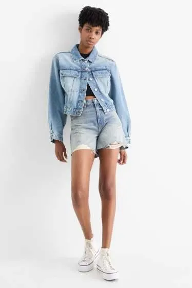 Denim shorts - high waist