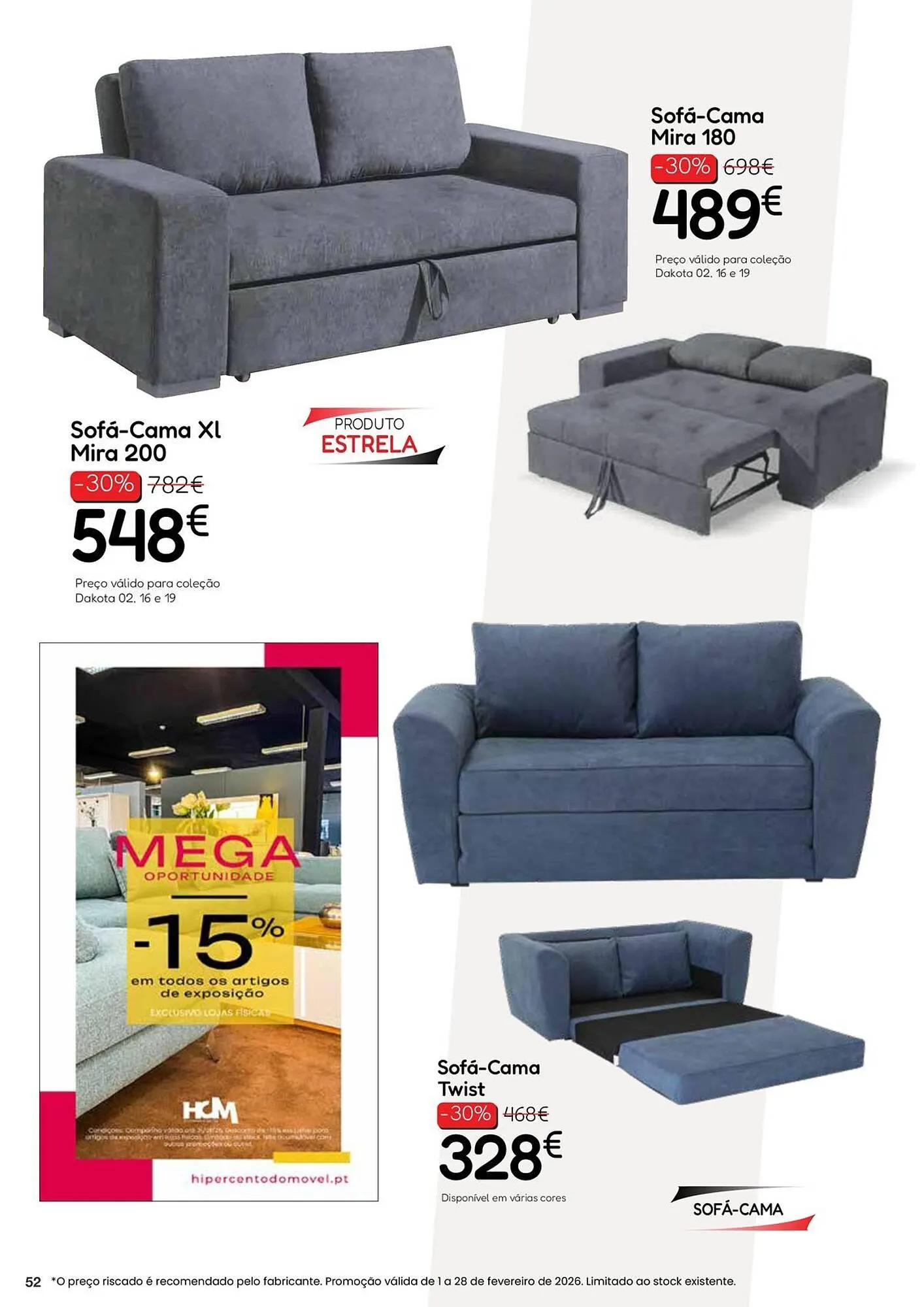 Folheto Folheto Hiper Centro do Móvel de 2 de fevereiro até 28 de fevereiro 2026 - Pagina 52