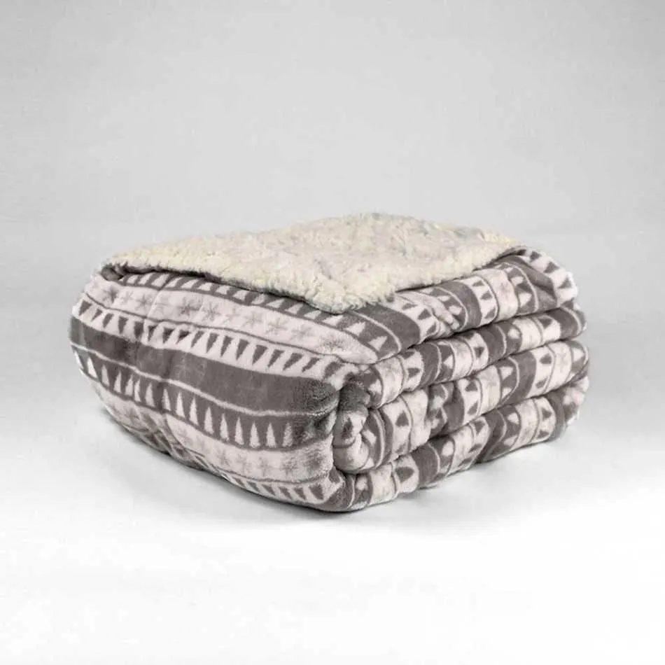 Manta sherpa Paola cinza