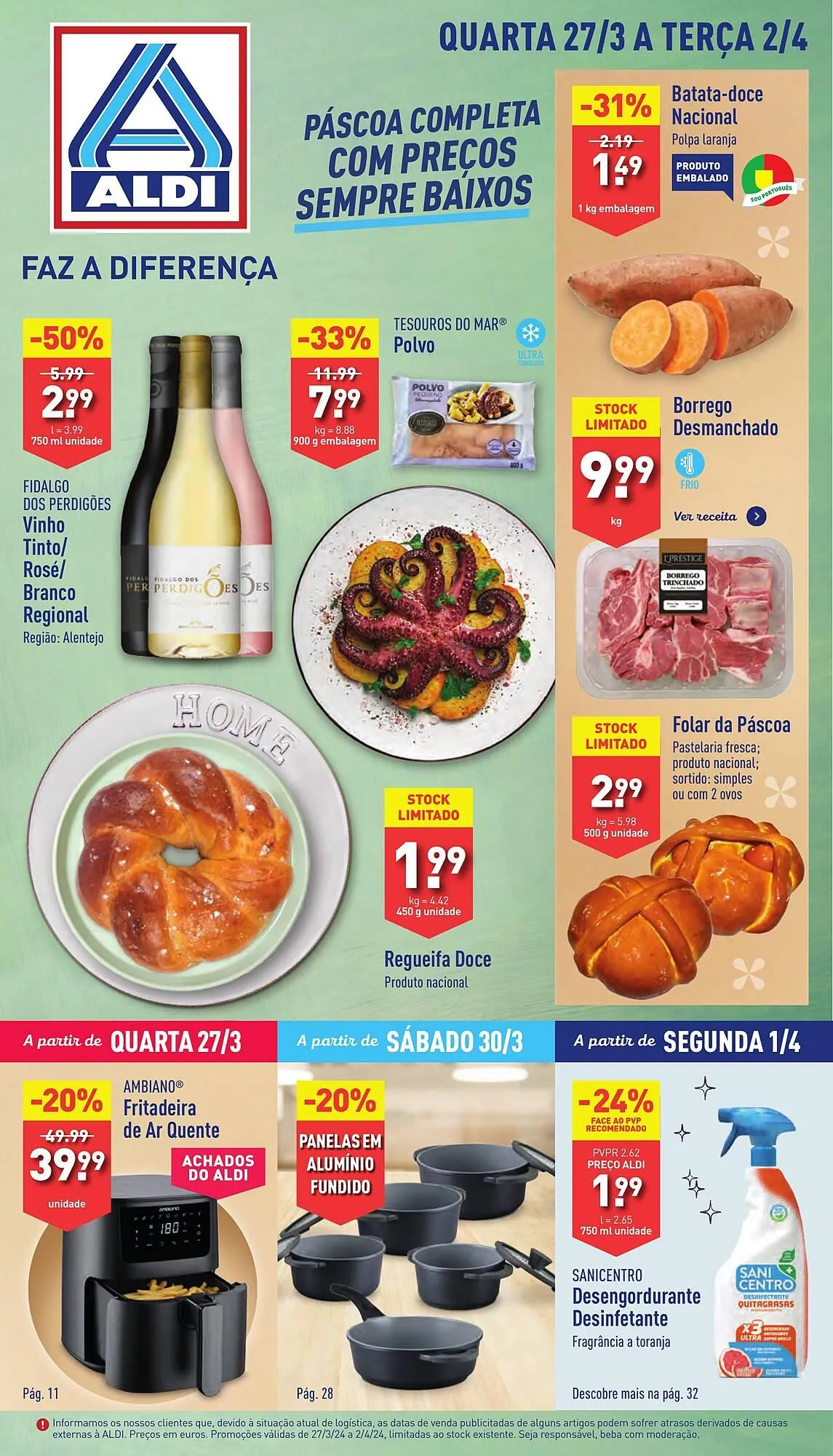 Folheto Folheto ALDI de 27 de março até 2 de abril 2024 - Pagina 1