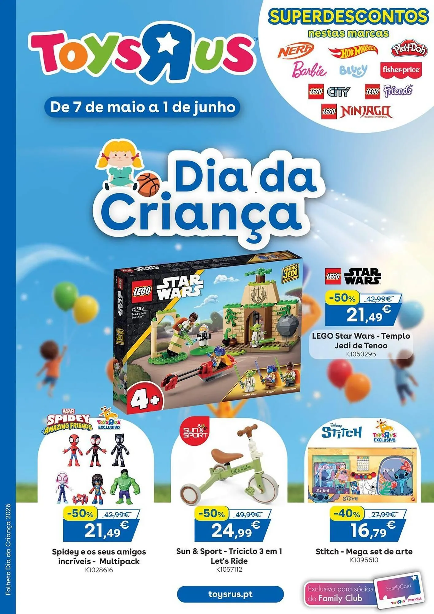 Folheto Catálogo Toys R Us de 7 de maio até 1 de junho 2026 - Pagina 1