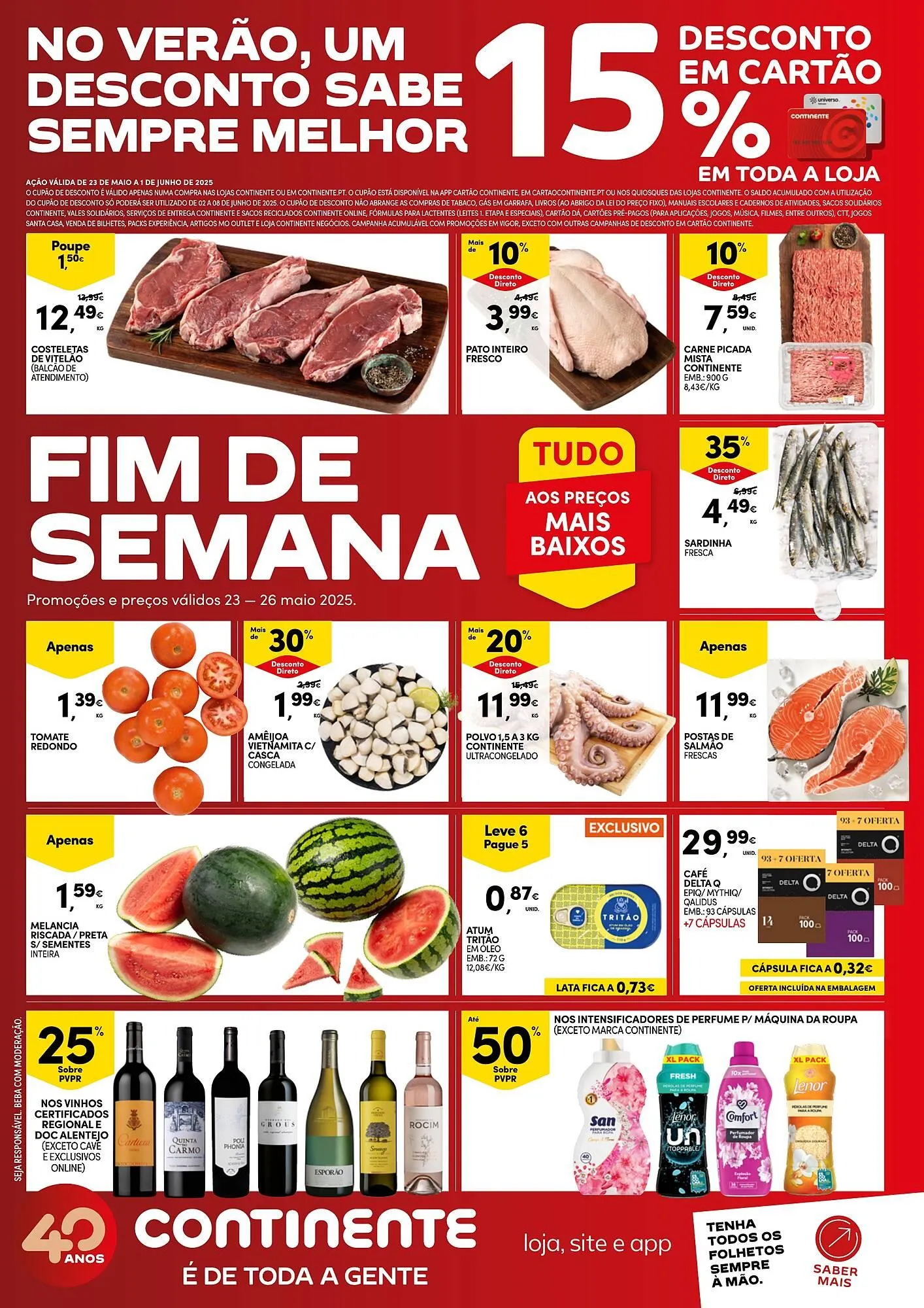 Folheto Folheto Continente de 20 de maio até 8 de junho 2025 - Pagina 1