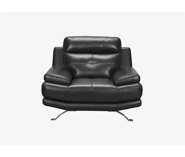 Poltrona de pele cor preta HAWAI