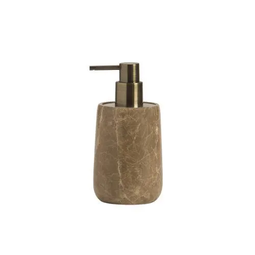 DISPENSADOR SABAO MARMORE CASTANHO 8X16.5CM