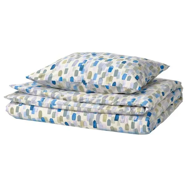Capa de edredão+fronha, multicor/azul,