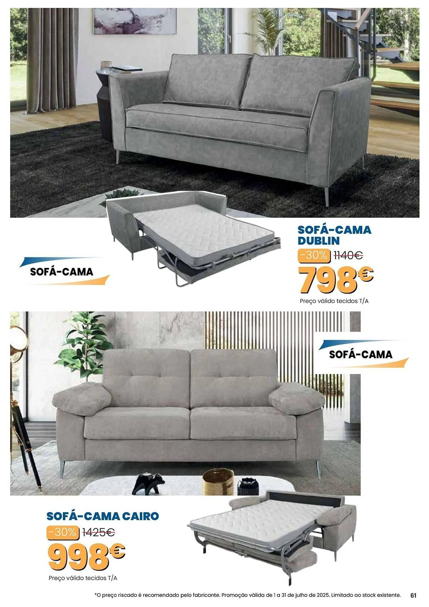 Folheto Folheto Hiper Centro do Móvel de 1 de julho até 31 de julho 2025 - Pagina 61