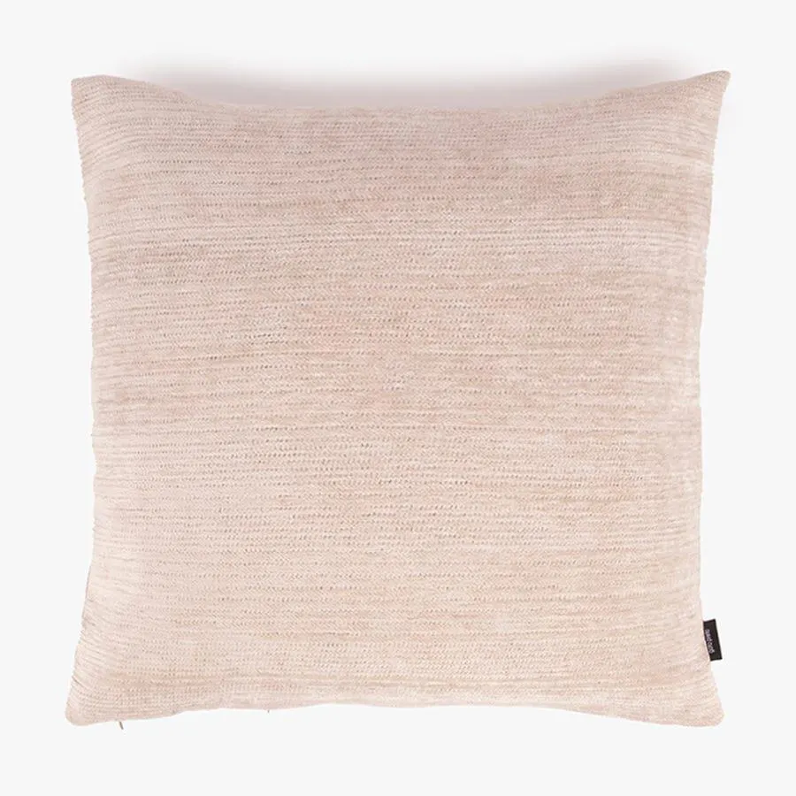Capa de almofada chenile bege 60x60cm INDIE
