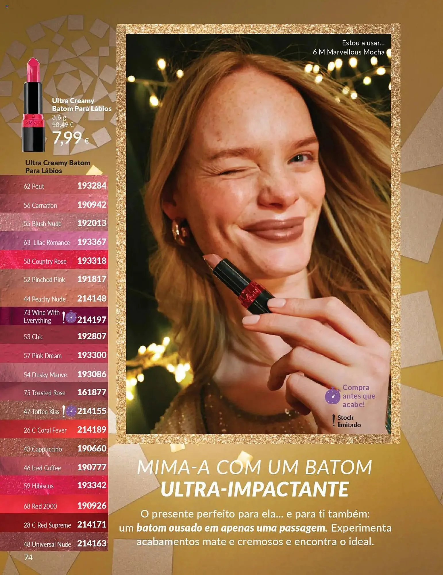 Folheto Catálogo Avon de 1 de dezembro até 1 de janeiro 2026 - Pagina 74