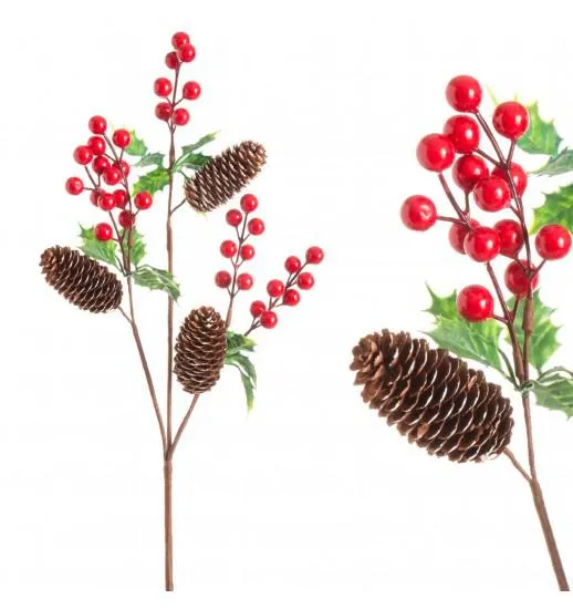 RAMA DE AZEVINHO COM PINHA 60CM - 114671