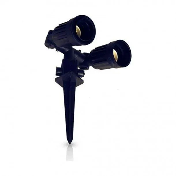 Projetor Duplo com Estaca para Jardim