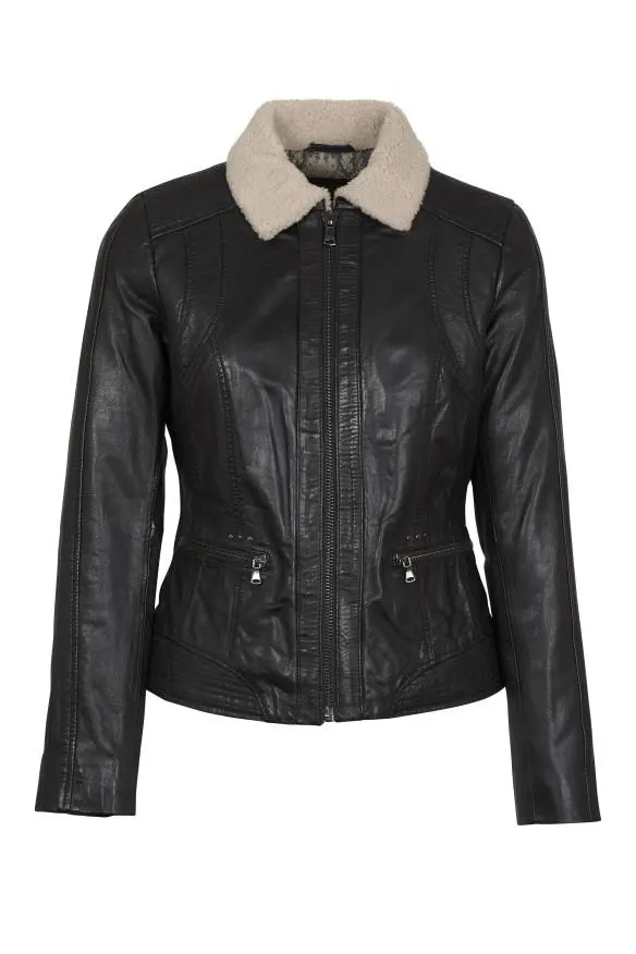 Blusão em pele Alexandra