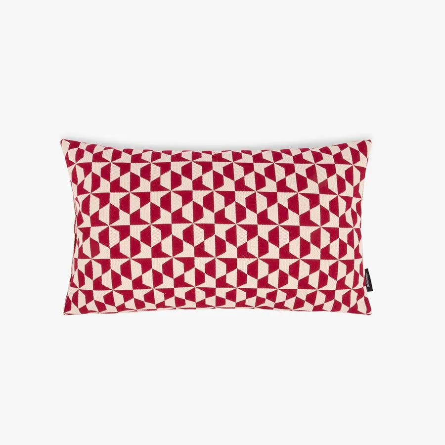 Capa de almofada vermelha e bege 30x50 cm DEBBIE