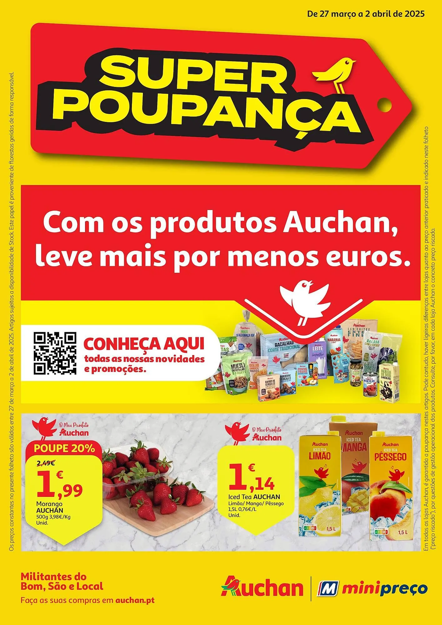 Folheto Folheto Auchan de 27 de março até 2 de abril 2025 - Pagina 1