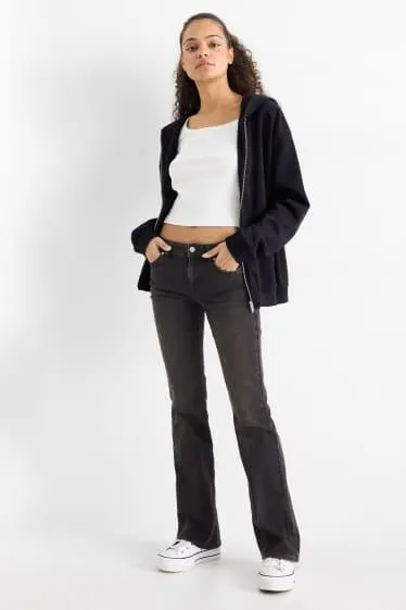 Bootcut jeans - low-rise waist