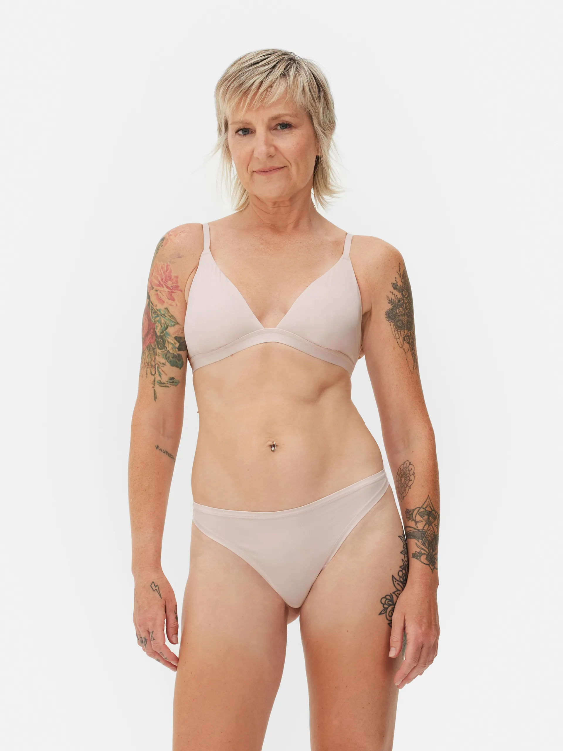 Conj. sutiã triângulo/tanga Sensibilização cancro mama