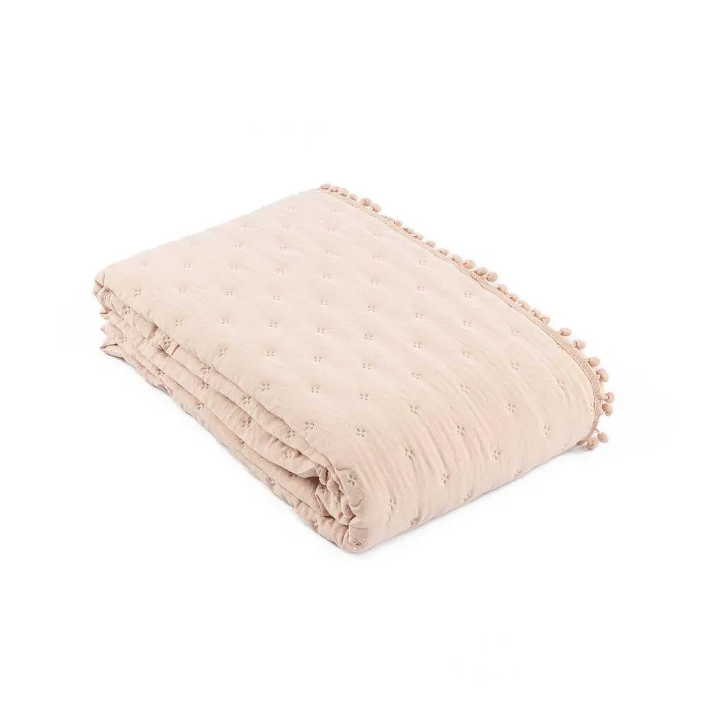 Edredão BEAR rosa e cinza reversível 140x220cm