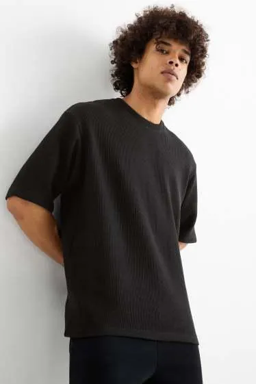 T-shirt - oversized - ribbed