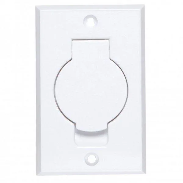 Tomada tampa redonda branca 90302