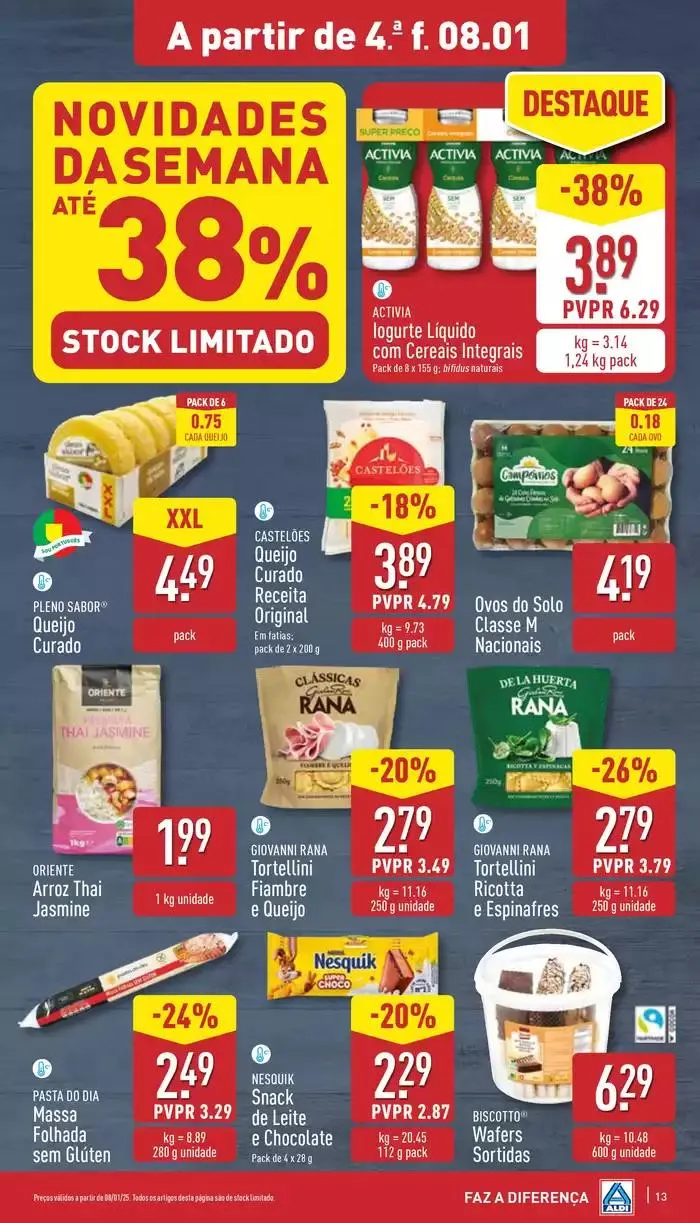 Folheto PREÇOS BAIXOS de 8 de janeiro até 14 de janeiro 2025 - Pagina 13