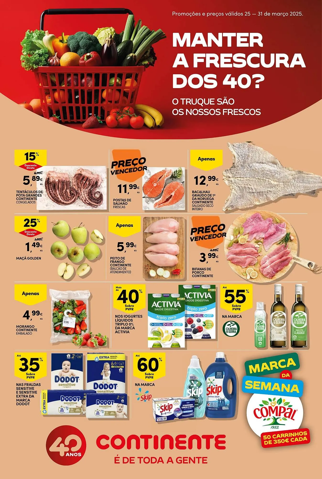 Folheto Folheto Continente Bom dia de 25 de março até 31 de março 2025 - Pagina 1