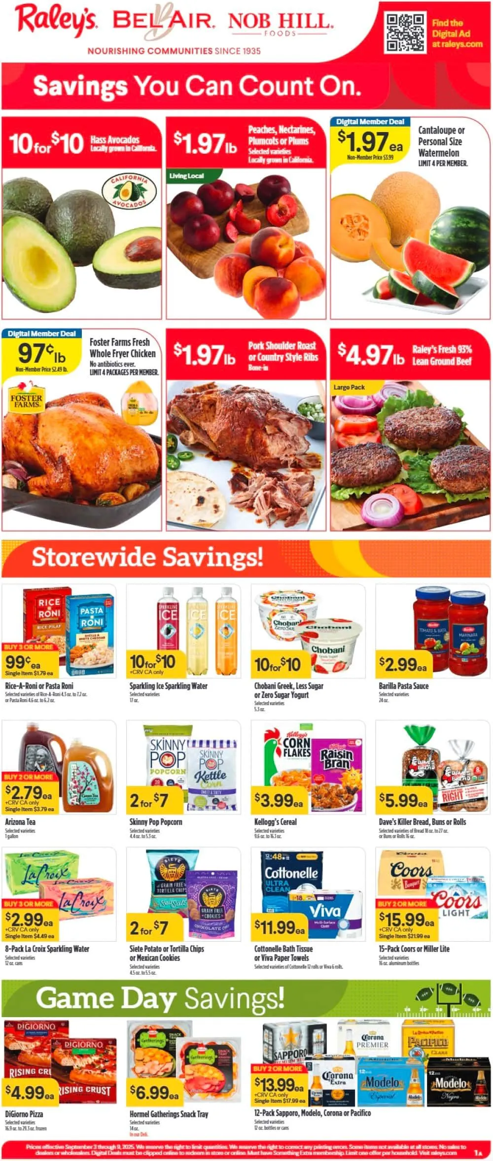 Weekly ad Raley's weekly ads from September 3 to September 9 2025 - Page 1