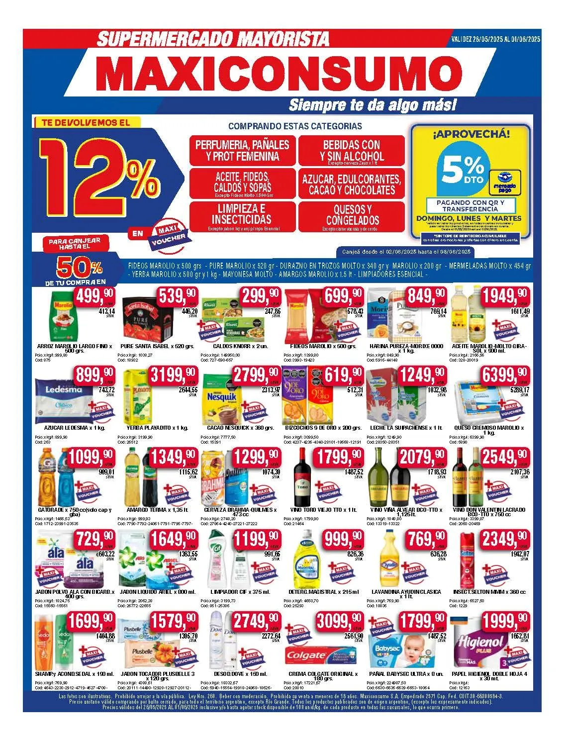 Ofertas de Ofertas Maxiconsumo 26 de mayo al 1 de junio 2025 - Página 1 del catálogo