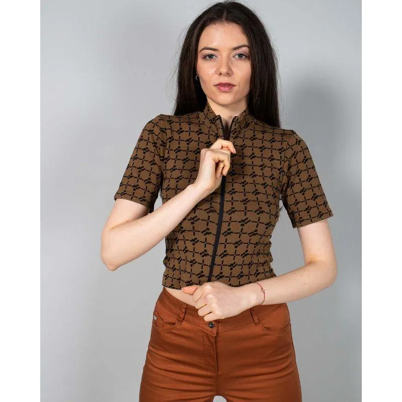 Bluza crop cu fermoar 23MAY29007