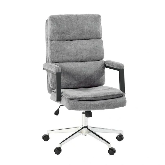 Scaun birou directorial US134 Aria, material textil, gri deschis