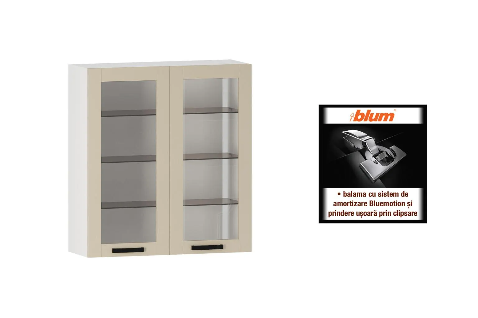 Suspendat cu vitrină L90/ H100