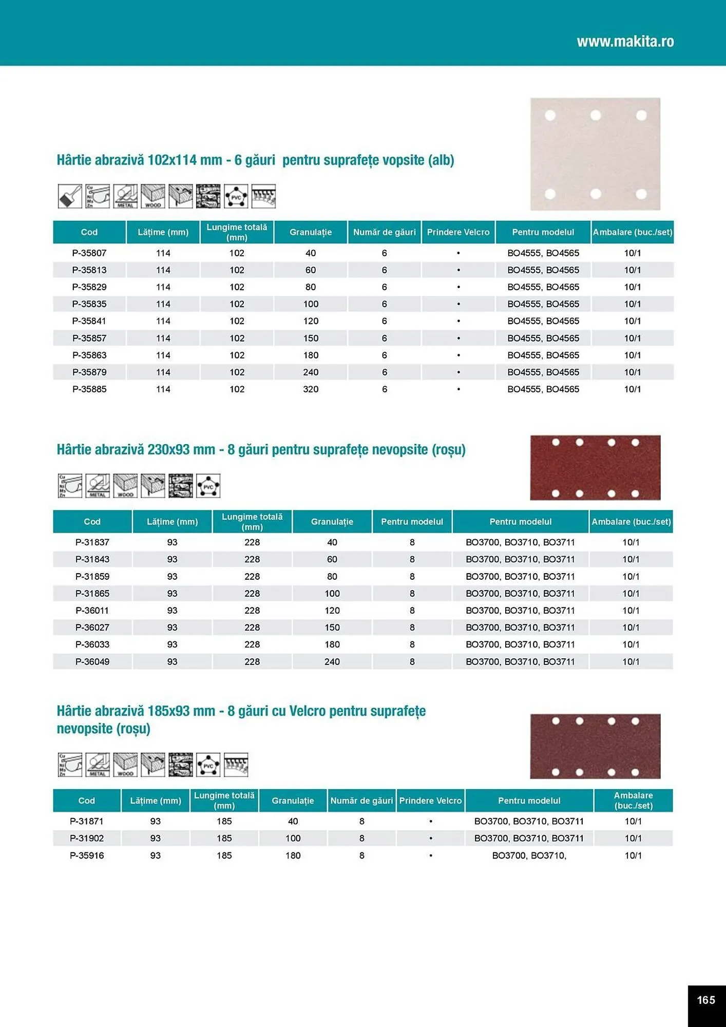 Catalog Catalog Makita de la 1 aprilie până la 31 decembrie 2025 - Revista Pagina 165