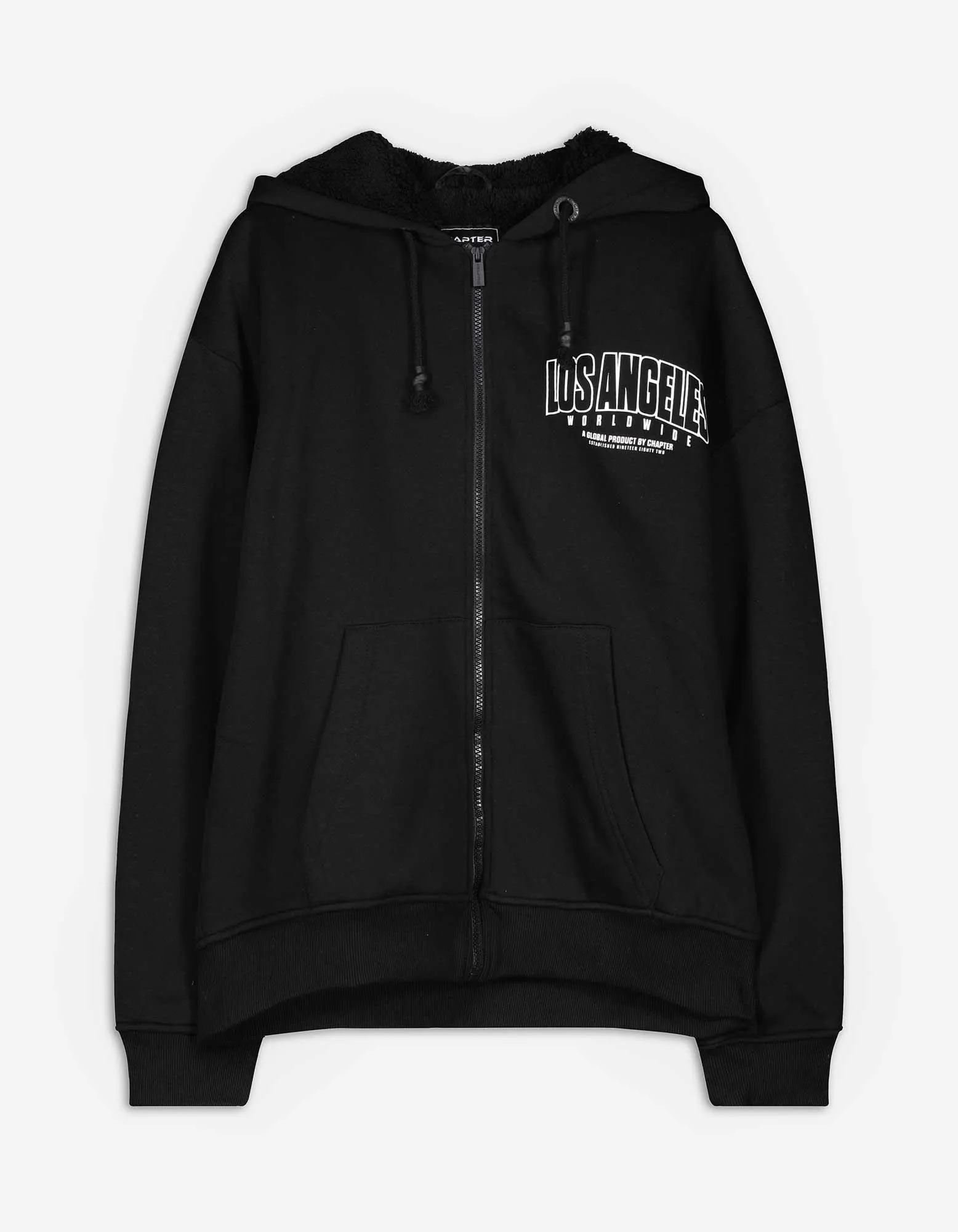 Propínací mikina - Relax Fit střih - cerná