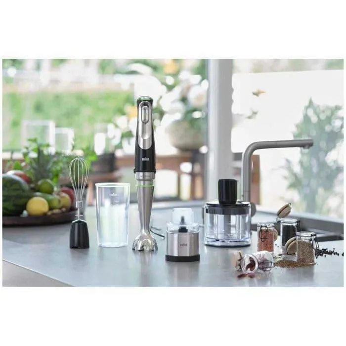 Mixer vertical Braun MQ9138XI, 1200 W, 0.6 l, Viteza variabila, Negru