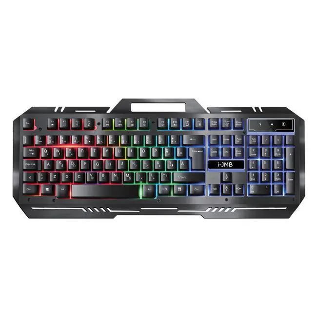 Tastatura Gaming LED RGB Cadru Metalic & Suport Telefon Mobil