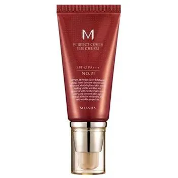 BB Cream M Perfect Cover SPF42/PA+++, nuanta 21 Bej Deschis, 50ml, Missha