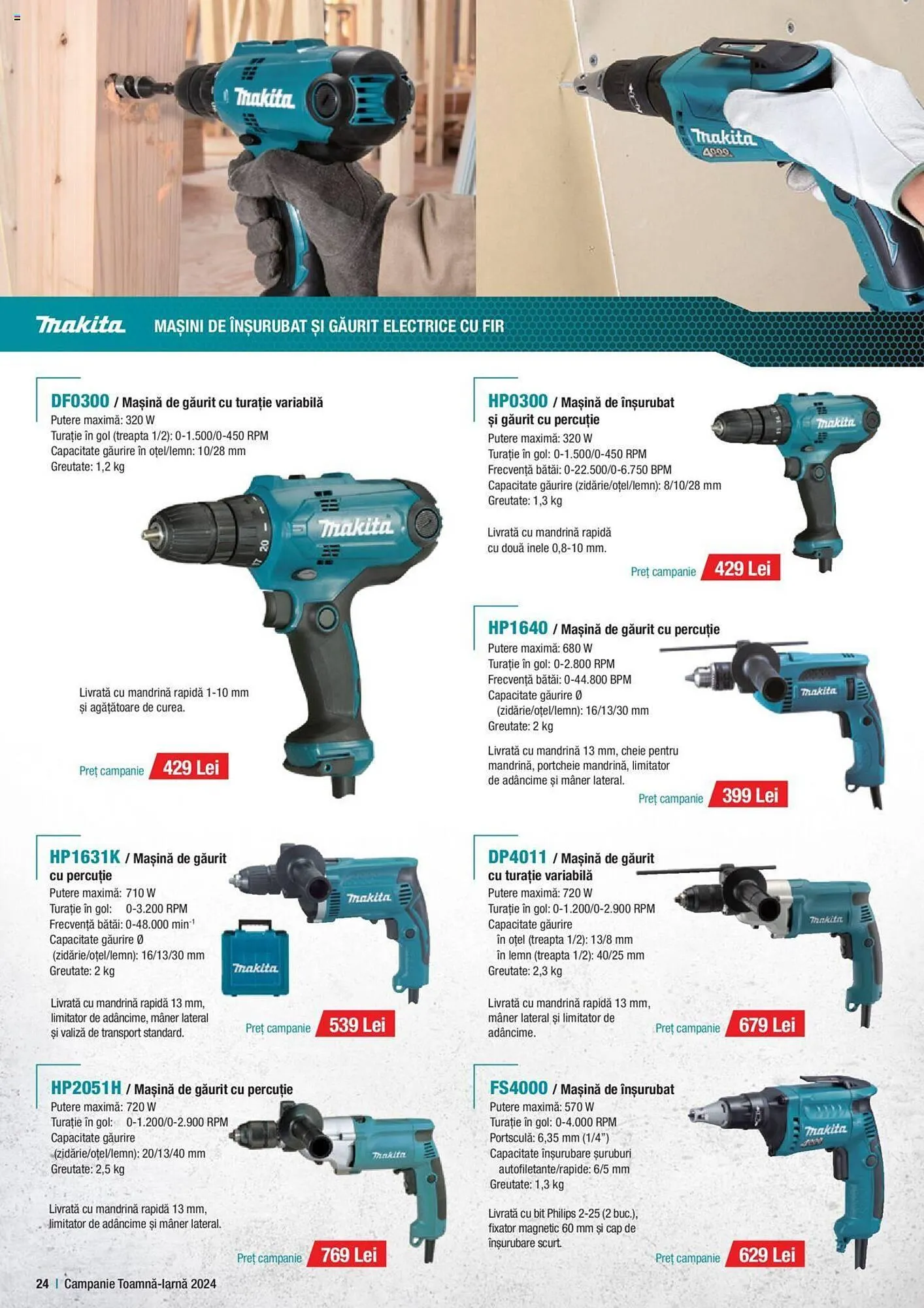 Catalog Catalog Makita de la 1 octombrie până la 20 decembrie 2024 - Revista Pagina 24