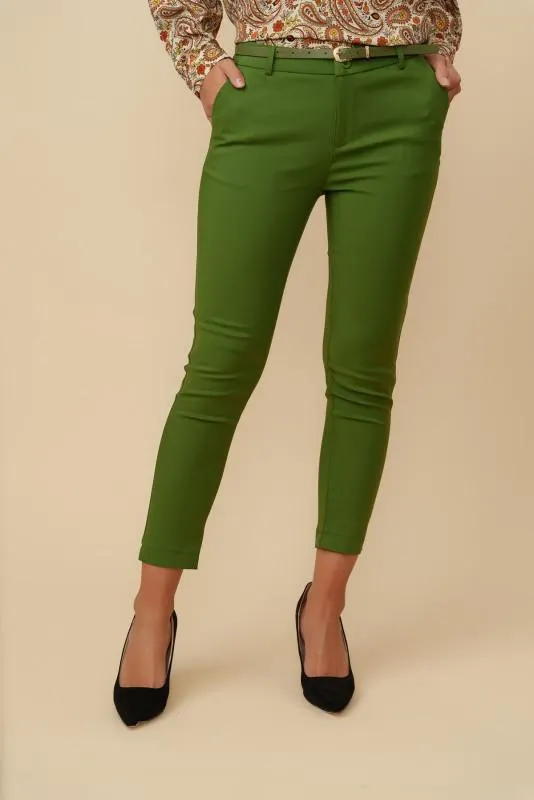 Pantaloni dama cropp 8707 Verde