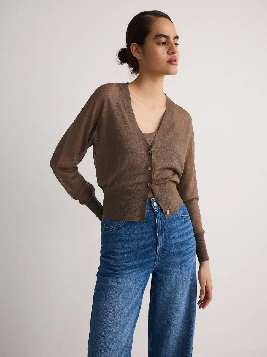 Cardigan cu adaos de viscoză