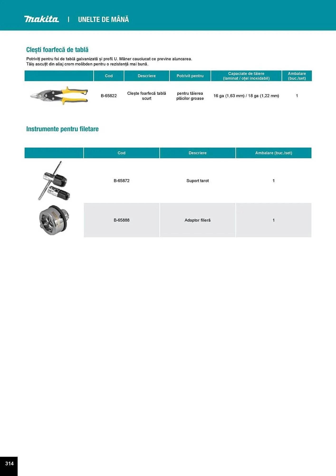 Catalog Catalog Makita de la 1 aprilie până la 31 decembrie 2025 - Revista Pagina 314