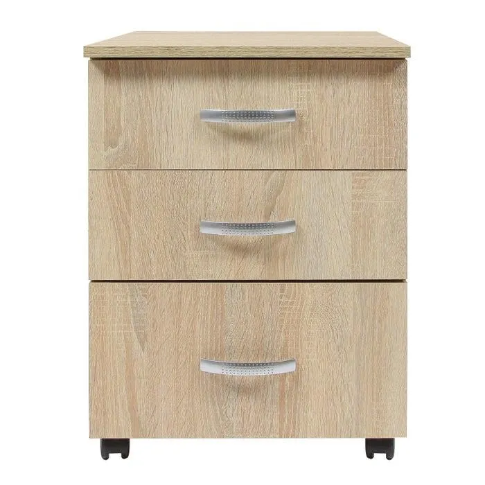 Dulap mobil cu sertare birou Rubin, stejar sonoma, 42 x 50 x 60 cm, 1C