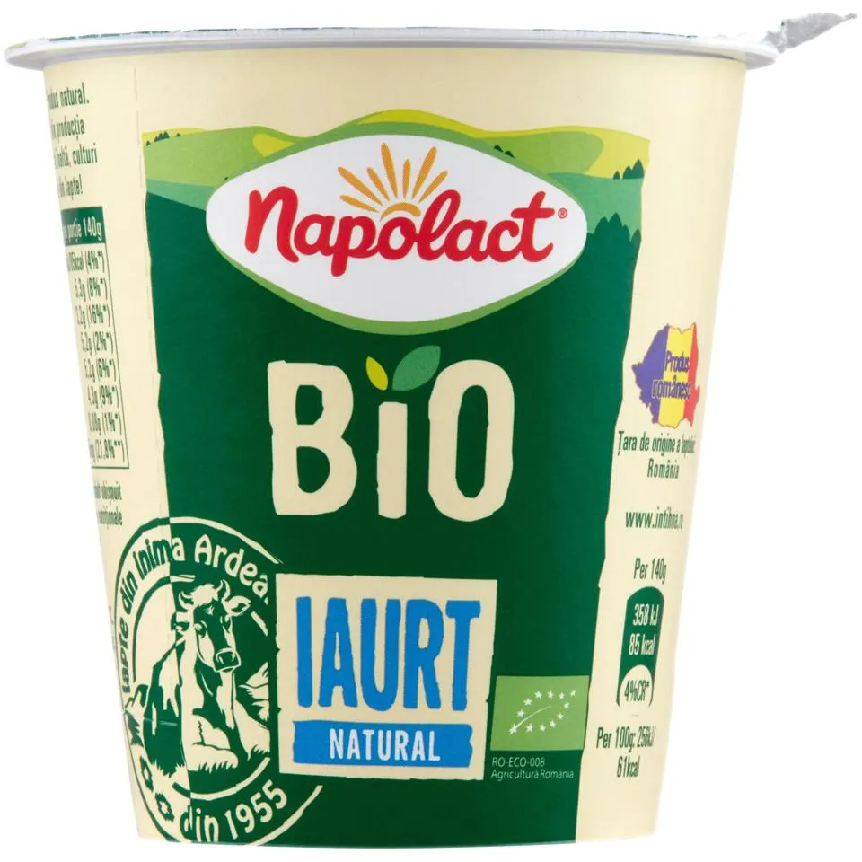 Napolact Bio | Iaurt natural 3.8% grasime 140g