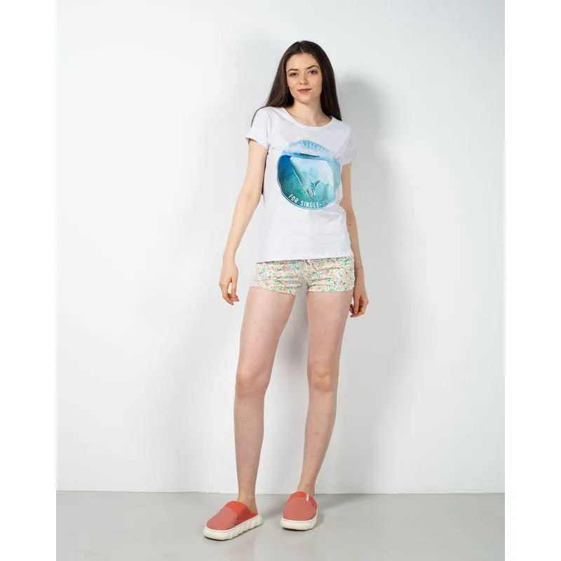 Pantaloni de pijama scurti cu imprimeu floral 23ITTH4002