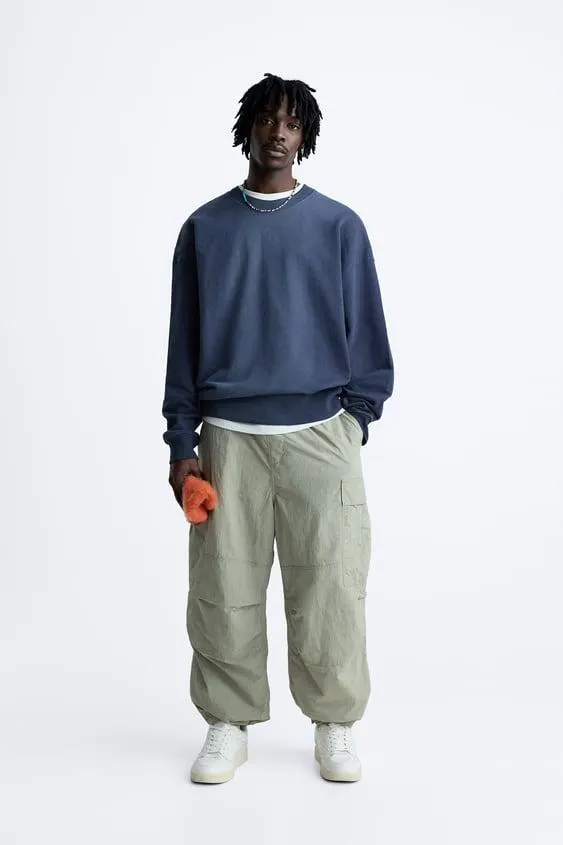 PADDED PARACHUTE TROUSERS